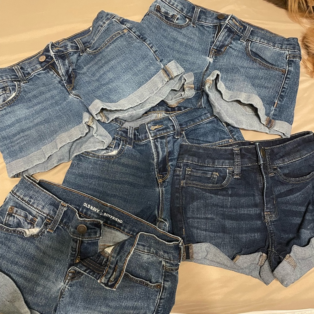 5 pair of Gap boyfriend shorts size 0 regular $10/ea or all 5 for $40